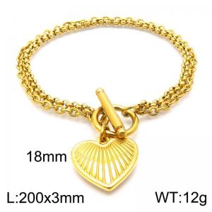 200x3mm New Fashion Round Chain Bracelet Stainless Steel Women's Buckle Bracelet Jewelry Gift - KB188191-Z