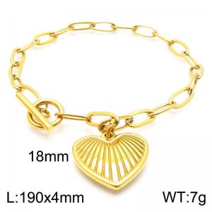 190x4mm New Fashion Round Chain Bracelet Stainless Steel Women's Buckle Bracelet Jewelry Gift - KB188192-Z