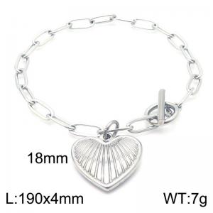 190x4mm New Fashion Round Chain Bracelet Stainless Steel Women's Buckle Bracelet Jewelry Gift - KB188193-Z