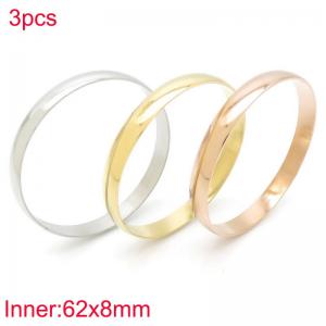 Stainless Steel Gold-plating Bangle - KB188353-LO