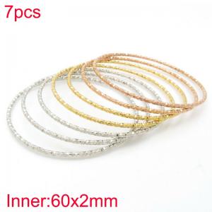 Stainless Steel Gold-plating Bangle - KB188357-LO