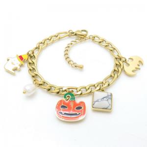 Stainless Steel Gold-plating Bracelet - KB188563-HM