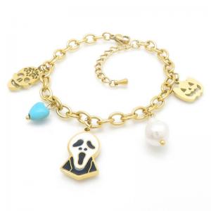 Stainless Steel Gold-plating Bracelet - KB188565-HM