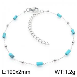 Fashionable Ins style stainless steel colorful rice bead chain bracelet - KB188783-Z