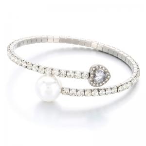 Stainless Steel Stone Bangle - KB189139-HR