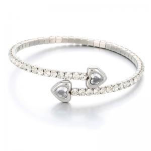 Stainless Steel Stone Bangle - KB189149-HR