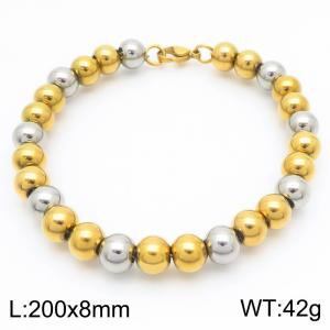 Stainless steel bead bracelet - KB189182-Z