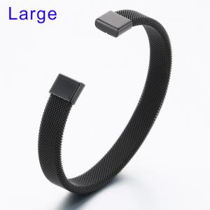 Stainless Steel Black-plating Bangle - KB189332-TSC