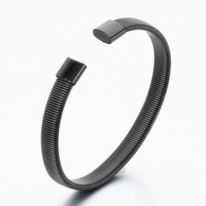 Stainless Steel Black-plating Bangle - KB189346-TSC