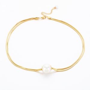 Stainless Steel Gold-plating Bracelet - KB189451-HM