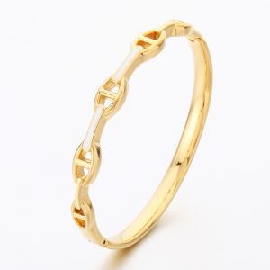 Stainless Steel Gold-plating Bangle - KB189539-SP