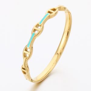 Stainless Steel Gold-plating Bangle - KB189541-SP