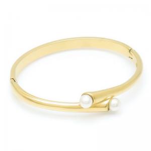 Stainless Steel Gold-plating Bangle - KB189557-SP