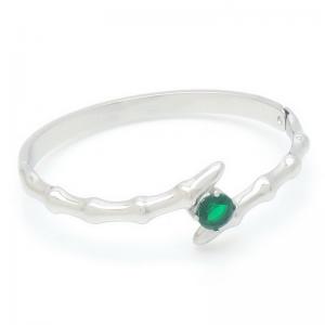 Stainless Steel Stone Bangle - KB189559-SP