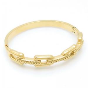 Stainless Steel Gold-plating Bangle - KB189565-SP