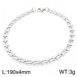 Fashion Stainless Steel Geometric Square Bracelet Silver Color - KB189702-Z