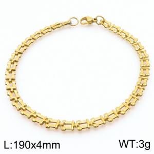 Fashion Stainless Steel Geometric Square Bracelet Gold Color - KB189703-Z