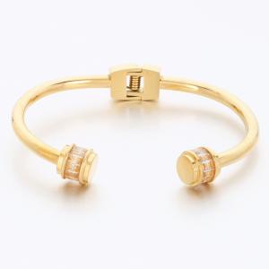 Stainless Steel Gold-plating Bangle - KB189752-SP