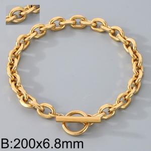 Stainless steel OT buckle grinding edge O-ring bracelet - KB190039-Z