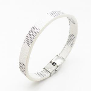 Stainless Steel Leather Bracelet - KB190203-TSC