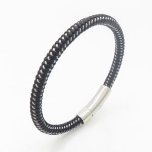 Stainless Steel Leather Bracelet - KB190208-TSC