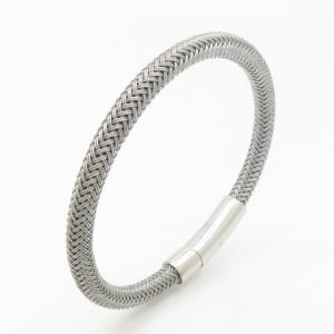 Stainless Steel Leather Bracelet - KB190213-TSC