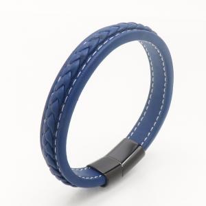 Stainless Steel Leather Bracelet - KB190223-TSC