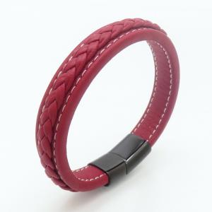 Stainless Steel Leather Bracelet - KB190226-TSC