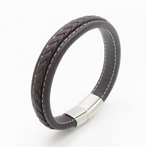 Stainless Steel Leather Bracelet - KB190228-TSC