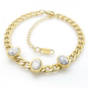 Stainless Steel Gold-plating Bracelet - KB190713-MW