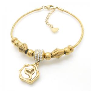 Stainless Steel Gold-plating Bracelet - KB190719-MW