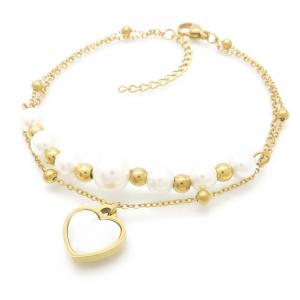 Stainless Steel Gold-plating Bracelet - KB190737-MW