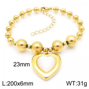 Light Luxury Beige Water Drops Charms Ladies Stainless Steel Bracelet - KB190906-Z