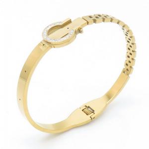 Stainless Steel Gold-plating Bangle - KB191257-WH