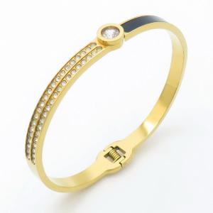 Stainless Steel Gold-plating Bangle - KB191260-WH