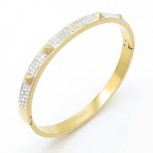 Stainless Steel Gold-plating Bangle - KB191261-WH