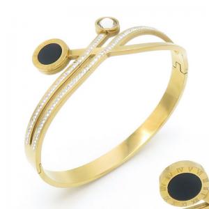 Stainless Steel Gold-plating Bangle - KB191263-WH