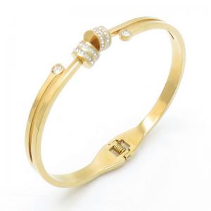 Stainless Steel Gold-plating Bangle - KB191265-WH