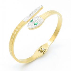 Stainless Steel Gold-plating Bangle - KB191266-WH