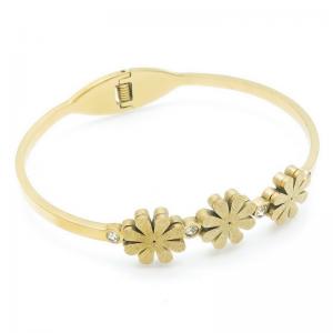 Stainless Steel Gold-plating Bangle - KB191271-WH