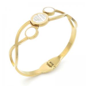 Stainless Steel Gold-plating Bangle - KB191277-WH