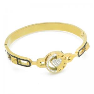 Stainless Steel Gold-plating Bangle - KB191279-WH