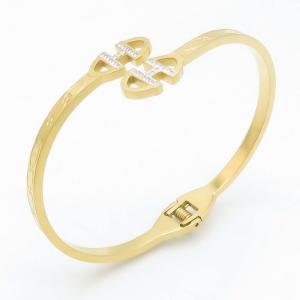 Stainless Steel Gold-plating Bangle - KB191281-WH