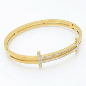 Stainless Steel Gold-plating Bangle - KB191282-WH