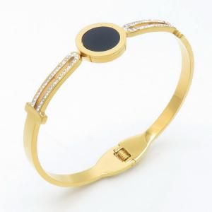 Stainless Steel Gold-plating Bangle - KB191285-WH