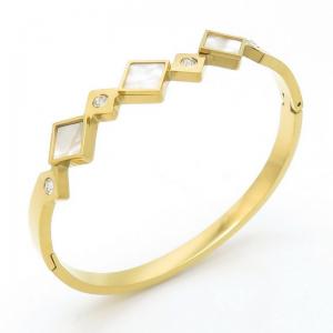 Stainless Steel Gold-plating Bangle - KB191288-WH