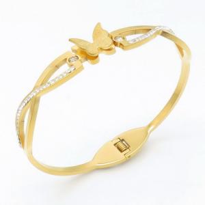 Stainless Steel Gold-plating Bangle - KB191289-WH