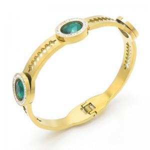 Stainless Steel Gold-plating Bangle - KB191290-WH