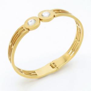 Stainless Steel Gold-plating Bangle - KB191293-WH