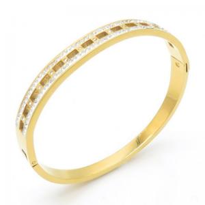 Stainless Steel Gold-plating Bangle - KB191294-WH